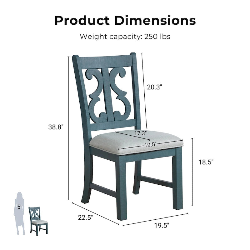 Sylmer Farmhouse Wood Dining Chairs (Set of 2) by Furniture of America
