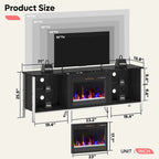 TV Stands with Fireplace for 75 inch TVs Gaming Entertainment Center TV Console - 71 inches