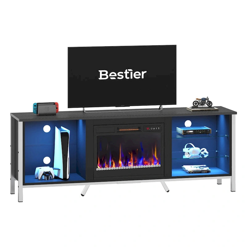 TV Stands with Fireplace for 75 inch TVs Gaming Entertainment Center TV Console - 71 inches