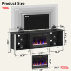 TV Stands with Fireplace for 75 inch TVs Gaming Entertainment Center TV Console - 71 inches