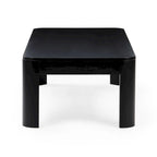 Plank and Beam Contour Curved Rectangular Coffee Table - 54
