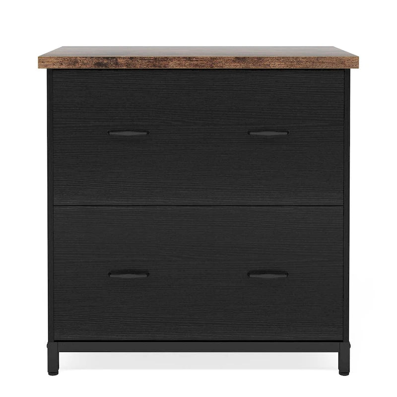 Lateral File Cabinet with 2 Drawers for Home Office, Letter Size
