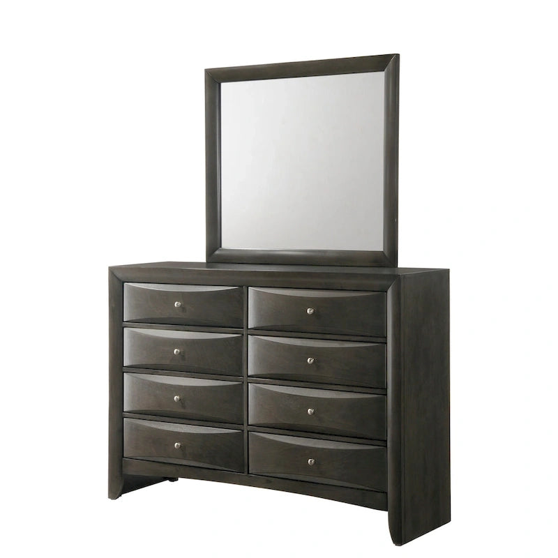 Priscella 6 Piece Gray Oak Storage Platform Bedroom Set