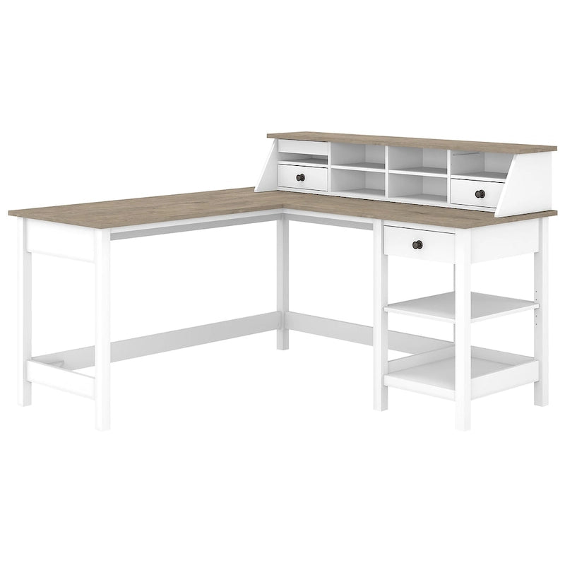 Mayfield 60W L Shaped Computer Desk with Organizer by