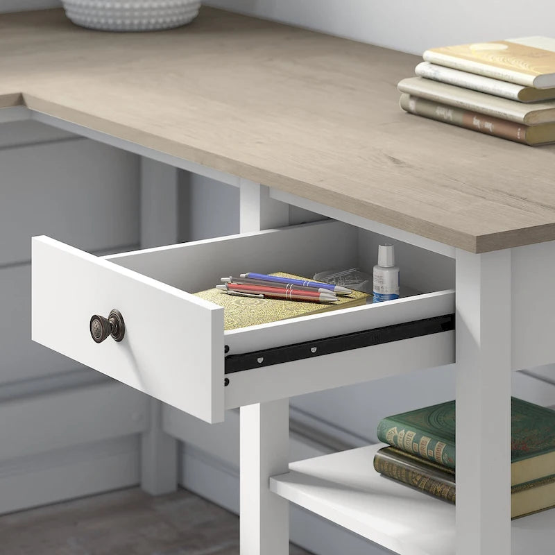 Mayfield 60W L Shaped Computer Desk with Organizer by