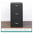 Space Solutions 3 Drawer Letter Width Vertical File Cabinet with Pencil Drawer, Charcoal