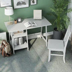 Oller Transitional 47-inch 2-Piece Glass Computer Desk with Chair by Furniture of America