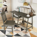Oller Transitional 47-inch 2-Piece Glass Computer Desk with Chair by Furniture of America