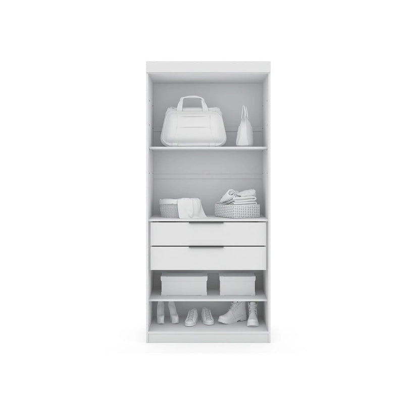 Mulberry Modern 3-sectional Wardrobe 4-drawer Corner Closet