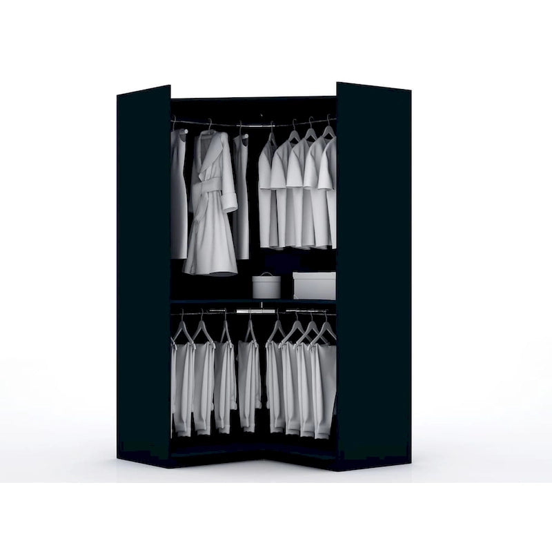 Mulberry Modern 3-sectional Wardrobe 4-drawer Corner Closet