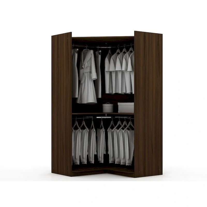 Mulberry Modern 3-sectional Wardrobe 4-drawer Corner Closet
