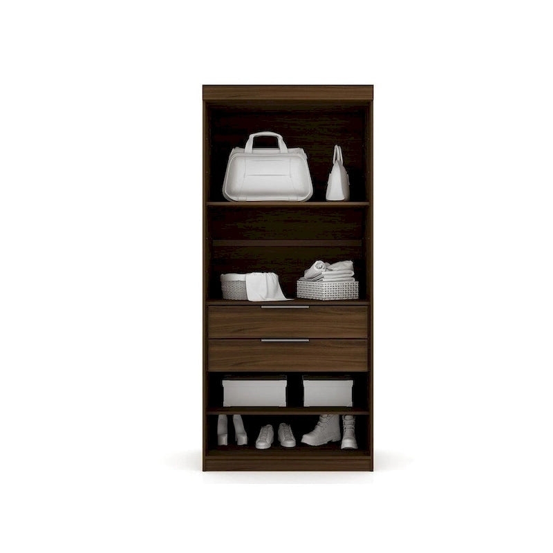 Mulberry Modern 3-sectional Wardrobe 4-drawer Corner Closet