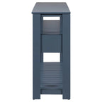 Long Entryway Console Sofa Table with Drawers, Farmhouse Wood Sofa Tables Console Table with 4 Drawers and 2 Shelves