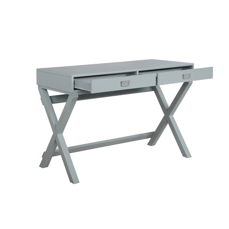 Poppy X-Frame Writing Desk with Drawers