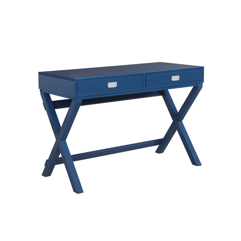 Poppy X-Frame Writing Desk with Drawers