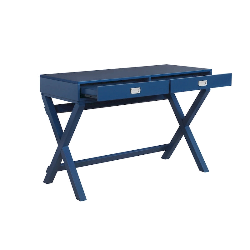 Poppy X-Frame Writing Desk with Drawers