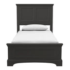 Farmhouse Basics Rustic Black Finish Panel Bed Set