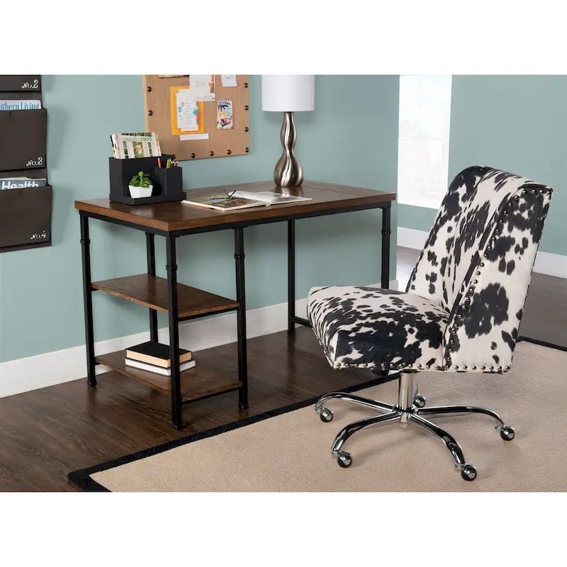 Linon Harrison Metal & Wood Industrial Desk