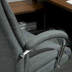 Vinsetto High Back Swivel Home Office Chair Task Ergonomic Linen Fabric Computer Chair, with Arm, Adjustable Height