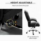 Vinsetto High Back Swivel Home Office Chair Task Ergonomic Linen Fabric Computer Chair, with Arm, Adjustable Height