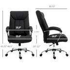 Vinsetto High Back Swivel Home Office Chair Task Ergonomic Linen Fabric Computer Chair, with Arm, Adjustable Height