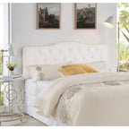 Cecilia Button Tufted Upholstered Headboard, Height Adjustable Headboards,Bed Backboard Premium Padded Fabric Headboard