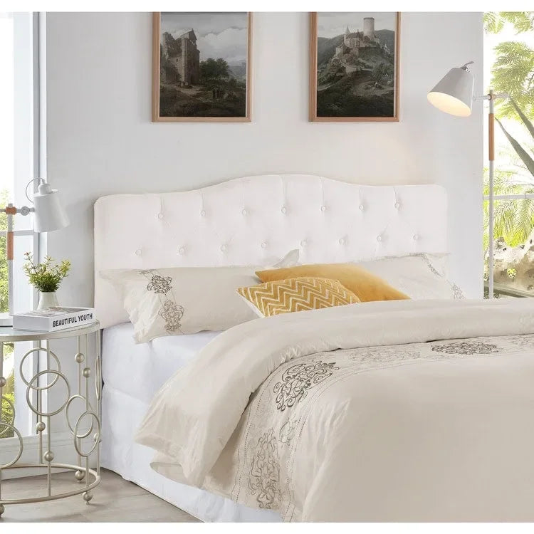 Cecilia Button Tufted Upholstered Headboard, Height Adjustable Headboards,Bed Backboard Premium Padded Fabric Headboard