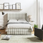 Louise Traditional Washable Slipcover Bed Upholstered Metal by HULALA HOME