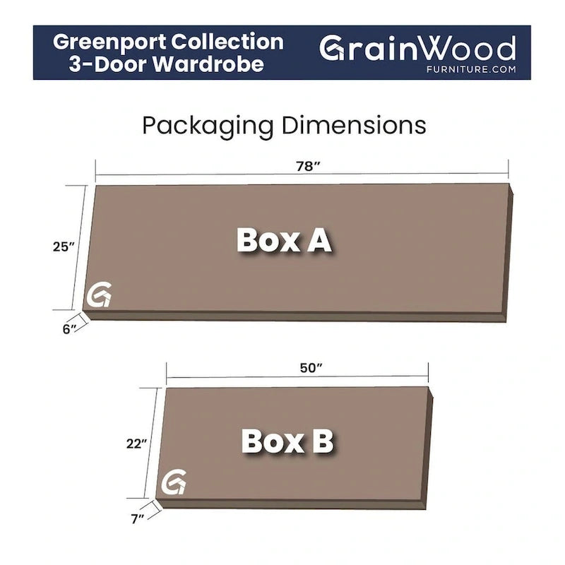 Grain Wood Furniture Greenport Solid Wood 3-door Armoire