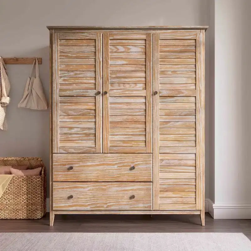 Grain Wood Furniture Greenport Solid Wood 3-door Armoire