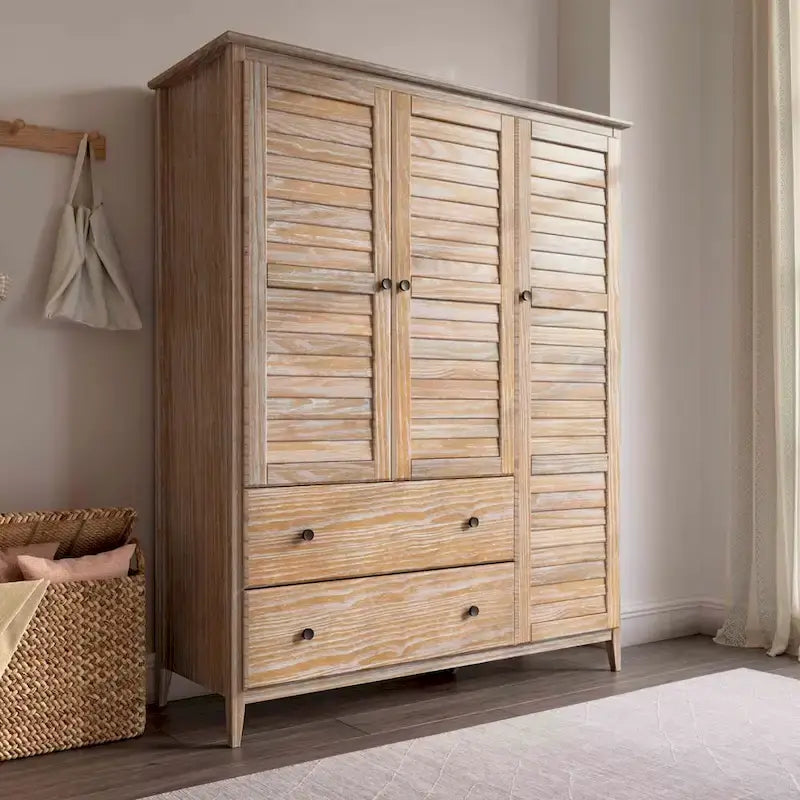 Grain Wood Furniture Greenport Solid Wood 3-door Armoire