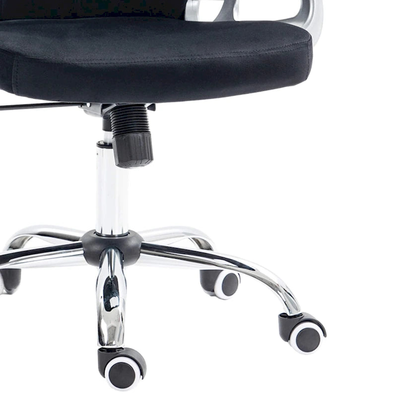 Vinsetto Vanity Middle Back Office Chair Tufted Backrest Swivel Rolling Wheels Task Chair with Height Adjustable Armrests