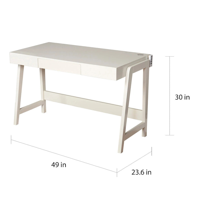 Simple Living Modernist Rectangular Tech Integrated Desk