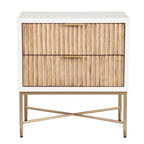 Origins by Alpine Larsen 2 Drawer Wood Nightstand