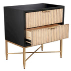 Origins by Alpine Larsen 2 Drawer Wood Nightstand