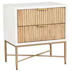 Origins by Alpine Larsen 2 Drawer Wood Nightstand