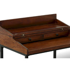 Carolina Living Raleigh Rustic Top Writing Desk - Chestnut/Black