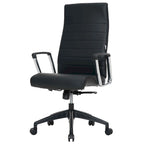 LeisureMod Hilton Modern High Back Leather Conference Office Chair