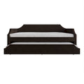 CraftPorch Elegance Linen Upholstered Twin Size Daybed with Trundle