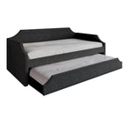 CraftPorch Elegance Linen Upholstered Twin Size Daybed with Trundle