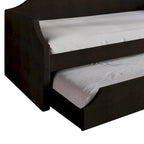 CraftPorch Elegance Linen Upholstered Twin Size Daybed with Trundle