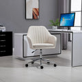 Vinsetto Mid-Back Office Computer Chair: Tub Shape Design, Lined Pattern Back, Swivel Wheels - 23.25*24*37.75