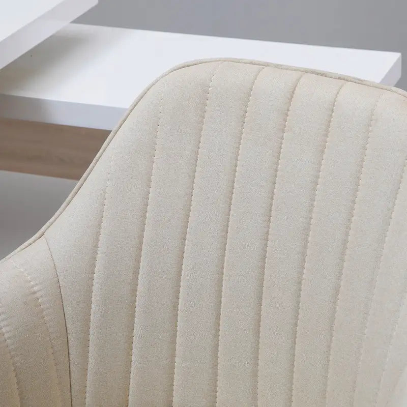 Vinsetto Mid-Back Office Computer Chair: Tub Shape Design, Lined Pattern Back, Swivel Wheels - 23.25*24*37.75