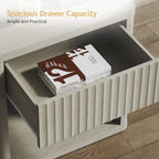 SICOTAS Set of 2 Nightstand with 1 Drawer and Open Storage