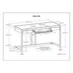 WYNDENHALL Cecilia Solid Acacia Wood Industrial Office Desk