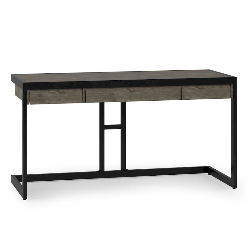 WYNDENHALL Cecilia Solid Acacia Wood Industrial Office Desk