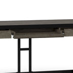WYNDENHALL Cecilia Solid Acacia Wood Industrial Office Desk