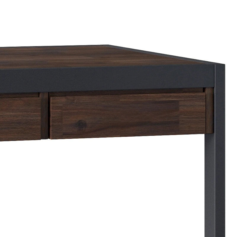 WYNDENHALL Cecilia Solid Acacia Wood Industrial Office Desk