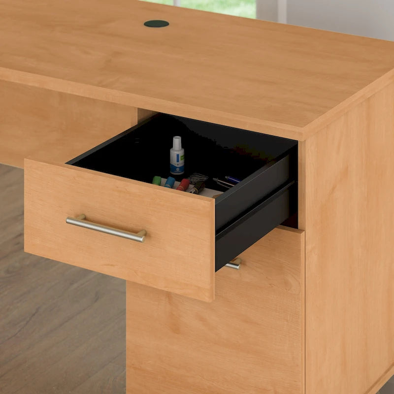 Bush Furniture Somerset 60W L Shaped Desk with Drawers and Storage