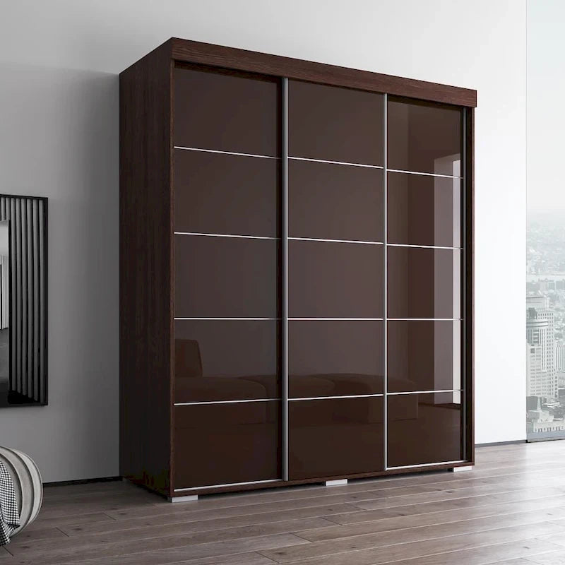 Copper Grove Parasol 71-inch Modern Glossy Armoire